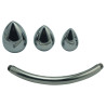 Generique Stimulateur de prostate en métal Double Head 25cm